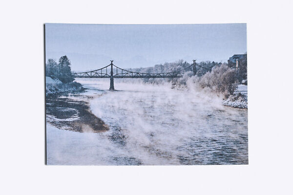 Postkarte „Salzachbrücke im Winter“ (10er-Set)